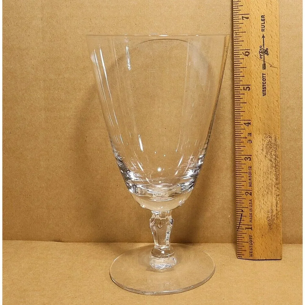 4/$20 Fostoria Engagement Ice Tea Glass Platinum Trim Stem 6092 Goblet
